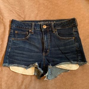 American 🦅 | Hi-Rise Denim Shortie Shorts
